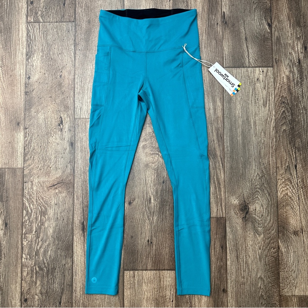 Smartwool Merino Wool Blend Lined Leggings Women’s Size M Deep Lake